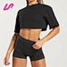 women boxy cropped t shirt